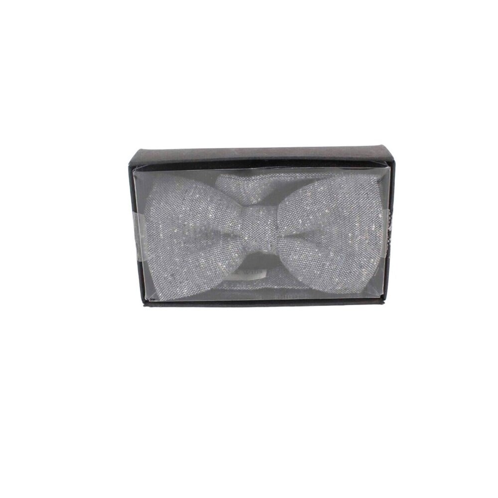 Jack Willis $50 Gray Black Wool Silk Donegal Bow Tie